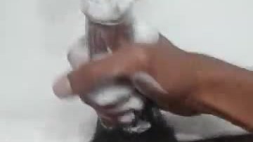 Horny boy masturbates with soap