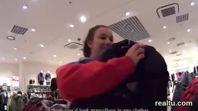 Stunning czech kitten was teased in the mall and poked in pov