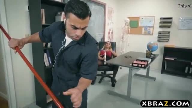Huge tits teacher tegan james fucks the cleaning guy