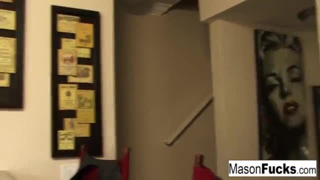 Mason masturbates in the kitchen and gets really angry