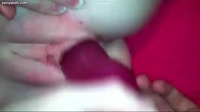 Crazy slut toying and sucking