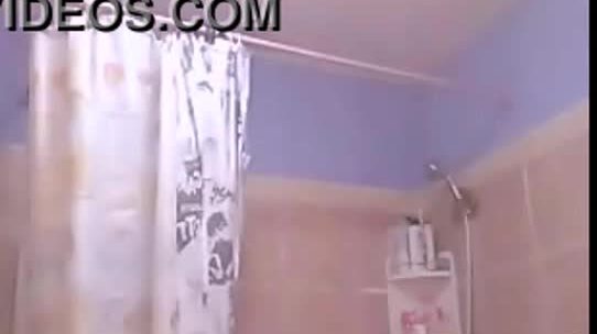 Teen naked in shower for webcam show