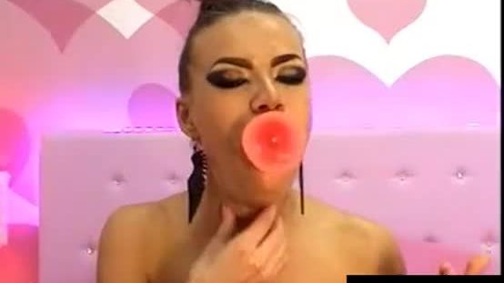 Pink dildo deepthroating a hot chick dtd free porn