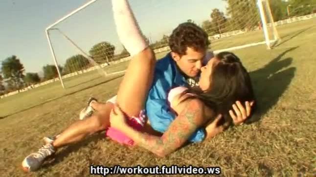 Big tit soccer babe