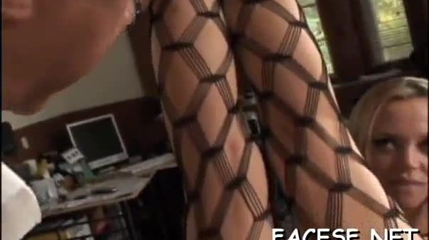 Horny gal sucks cock