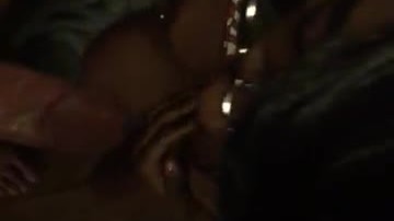 Beautiful girl sucking her man