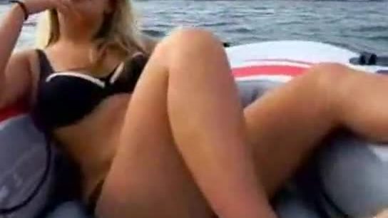 Public masturbation in boat